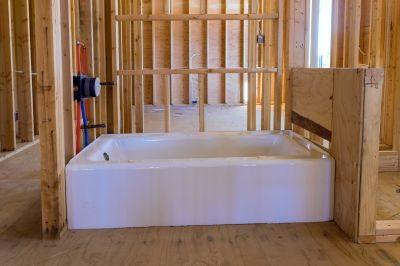 Construction Site with Bathtubs